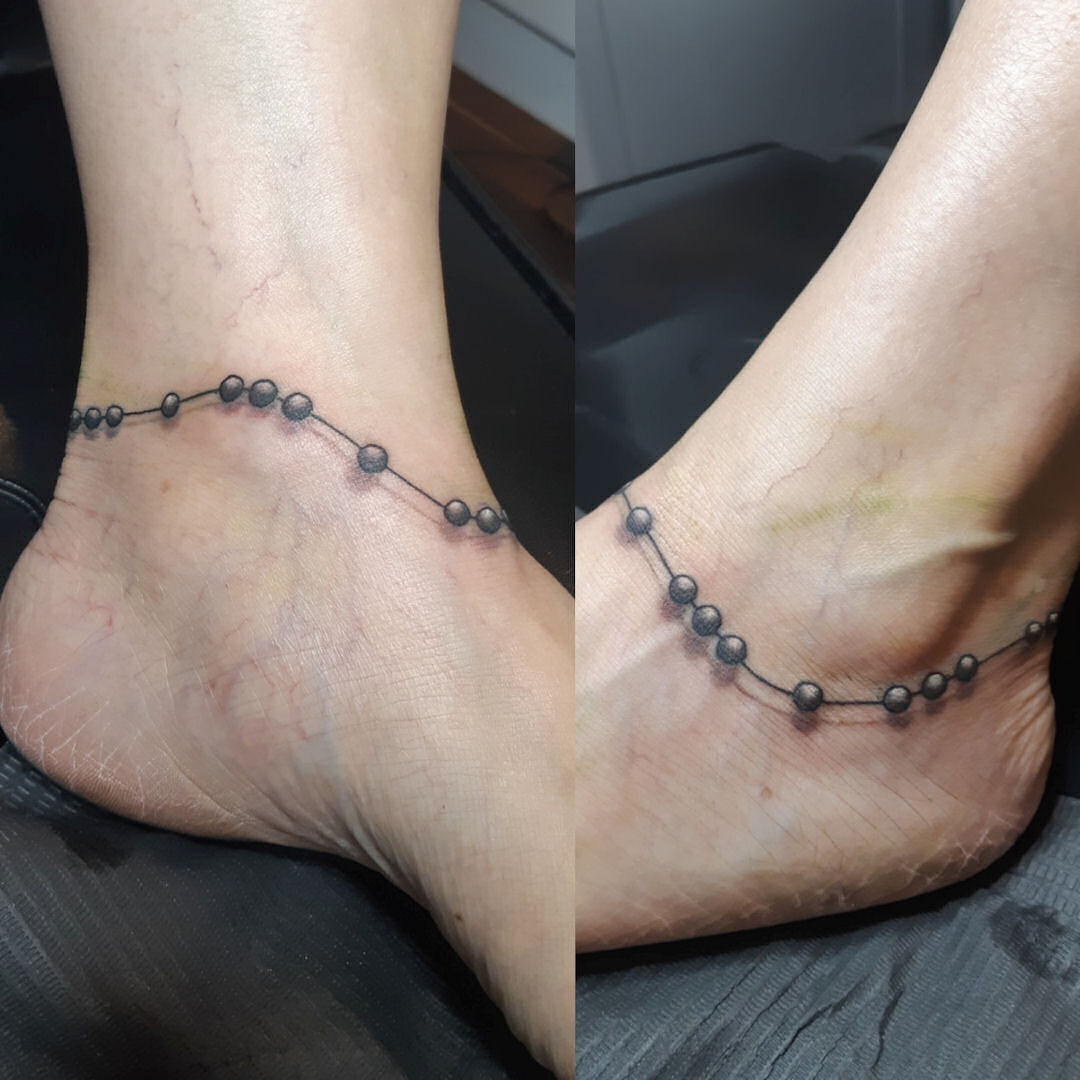 Cute Ankle Beads — Clay Walker Tattoo