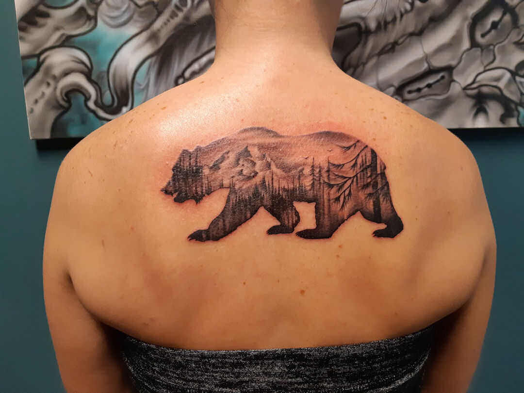 Freehand Bear — Clay Walker Tattoo