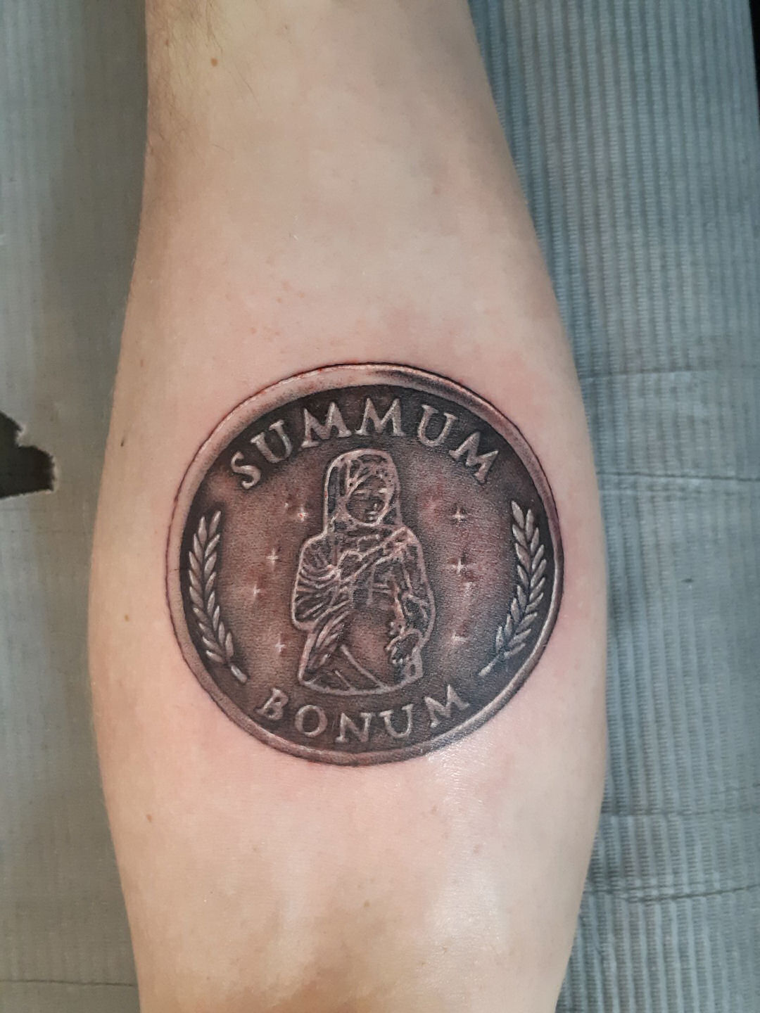 Giant Coin — Clay Walker Tattoo