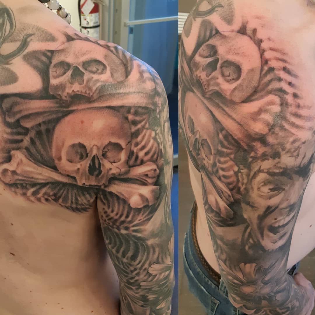 Cathedral Skulls — Clay Walker Tattoo