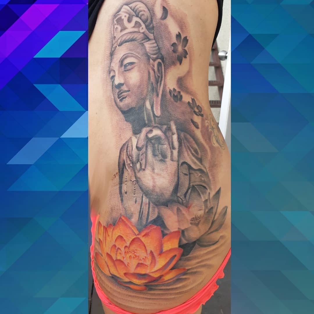 Female Buddha — Clay Walker Tattoo