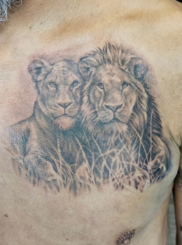 Couple Lions Tattoo
