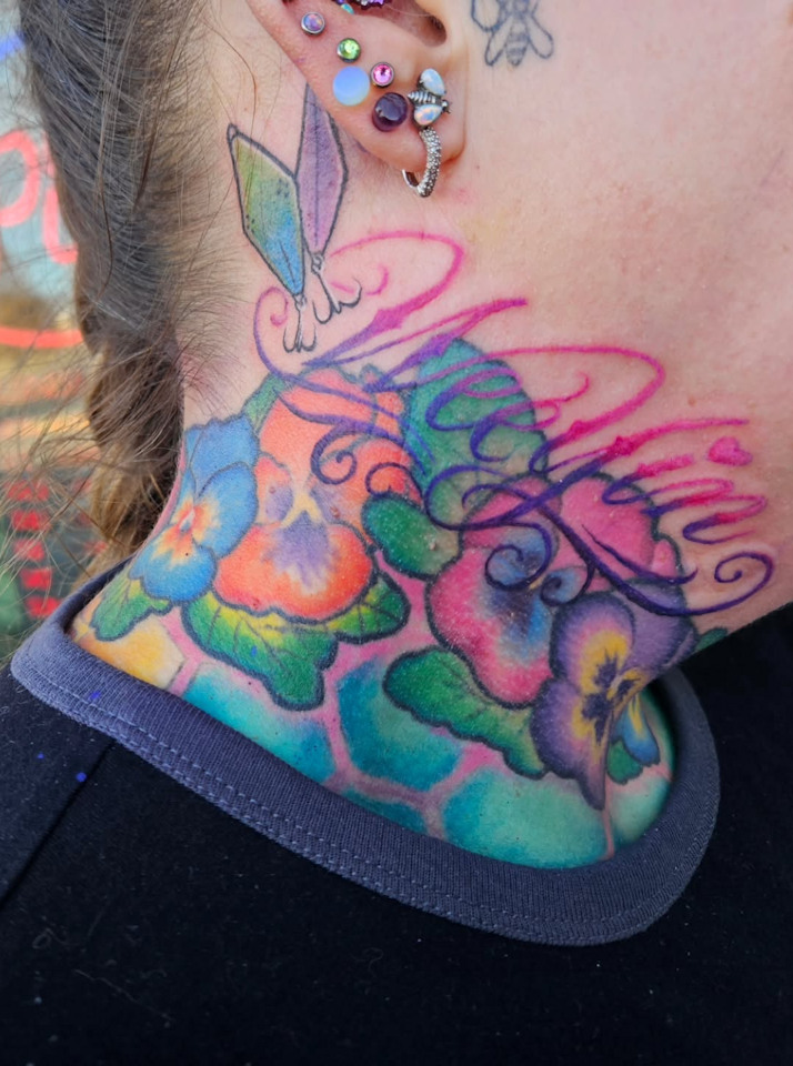 Jawline Script Tattoo — Clay Walker Jawline Script Tattoo
