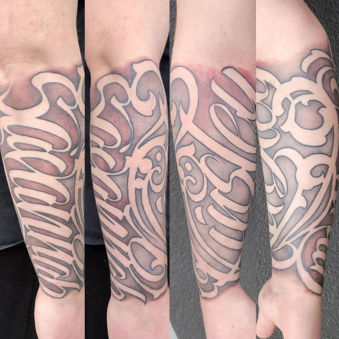 Customized Script — Clay Walker Tattoo