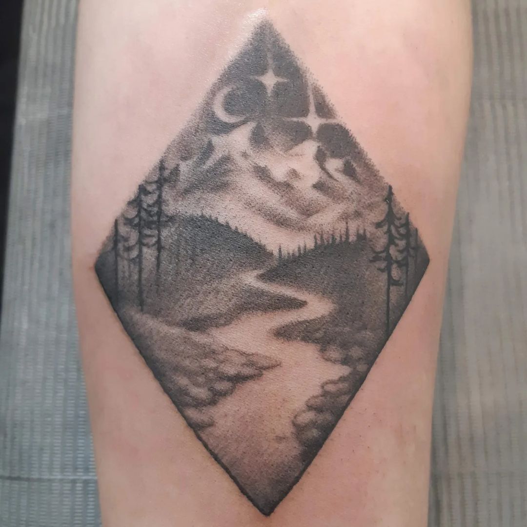 Freehand Nature Scene — Clay Walker Tattoo