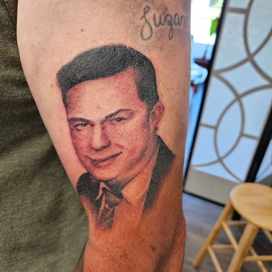Portrait from Newspaper — Clay Walker Tattoo