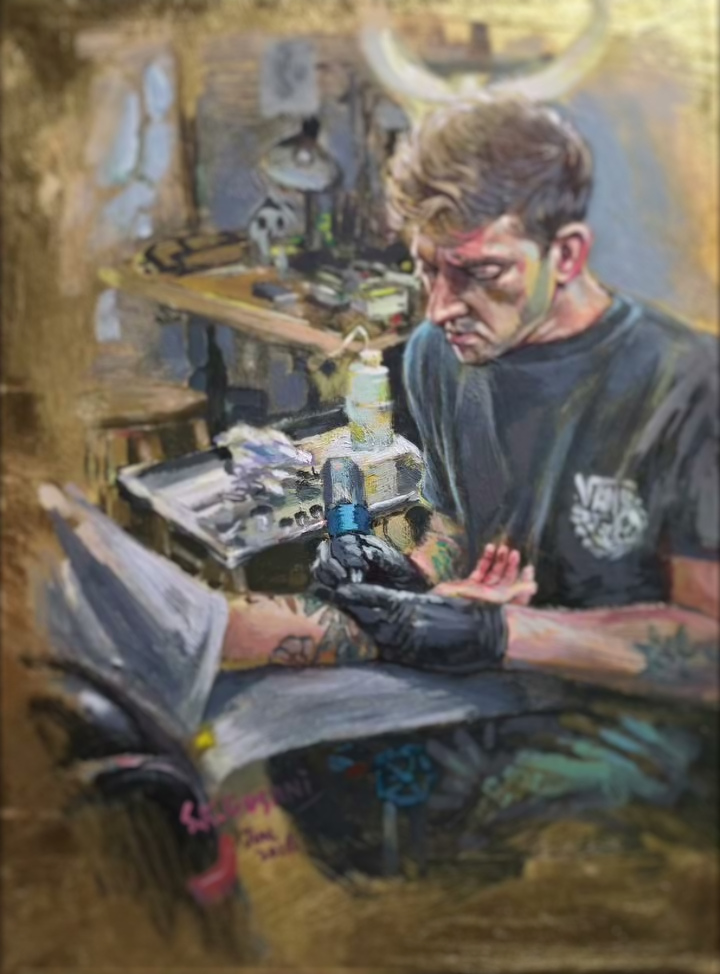 Clay the Tattooist — Smeet K. Gusani — Golden Portrait Artist